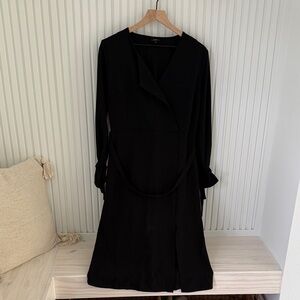 Elegant Black Wrap Dress